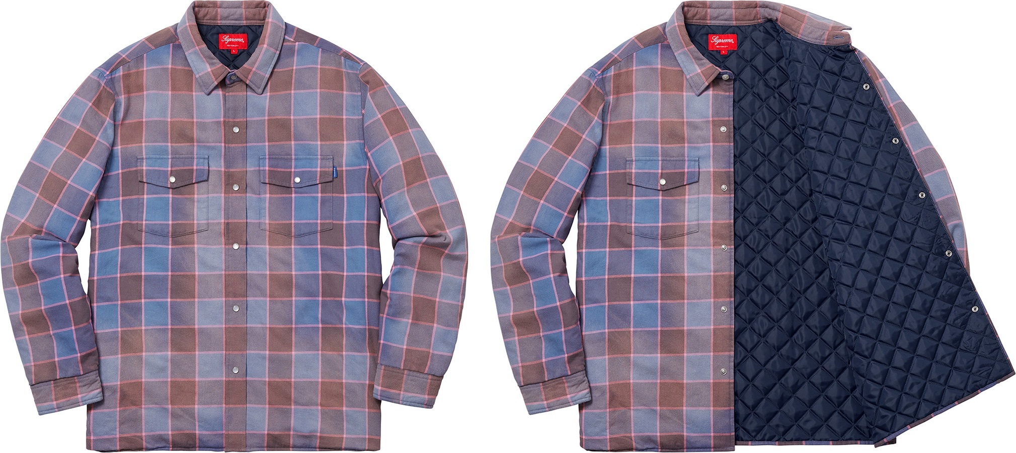Quilted Faded Plaid Shirt view 2